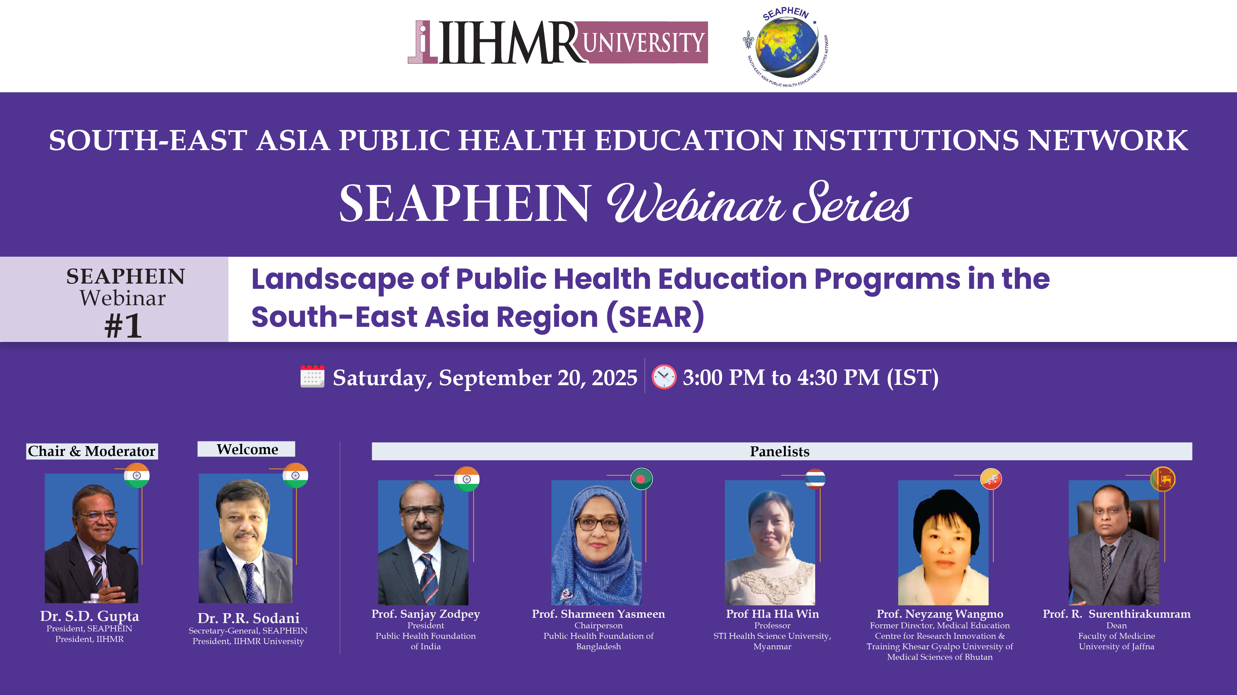 Webinar Banner - Landscape of Public Health Education